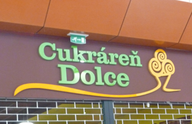 Cukráreň Dolce - 3D signs