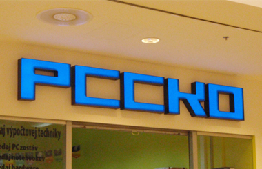 PCCKO galária Košice LED 3D svetelná reklama