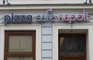 Pizza cafe napoli LED 3D lightbox Košice